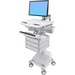 Ergotron StyleView Cart with LCD Arm, SLA Powered, 2 Drawer (2x1) - Up to 24" Screen Support - 37.04 lb Load Capacity - Floor - Plastic, Aluminum, Zinc-plated Steel