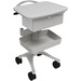 Anthro Zido Phlebotomy Cart Package - 1 Drawer - 118 lb Capacity - 4 Casters - 4" Caster Size - Medium Density Fiberboard (MDF), Cast Metal - x 40" Height - Steel Frame - Cool Gray - 5 Box