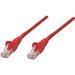 Intellinet Network Solutions Cat5e UTP Network Patch Cable, 0.5 ft (0.15 m), Red - RJ45 Male / RJ45 Male