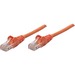 Intellinet Network Solutions Cat5e UTP Network Patch Cable, 0.5 ft (0.15 m), Orange - RJ45 Male / RJ45 Male