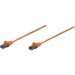 Intellinet Network Solutions Cat6 UTP Network Patch Cable, 0.5 ft (0.15 m), Orange - RJ45 Male / RJ45 Male