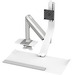 Humanscale QuickStand Lite QSLSWC Desk Mount for Monitor, Keyboard - Silver - 2 Display(s) Supported - 27" Screen Support - 22 lb Load Capacity