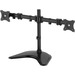 SIIG Articulated Freestanding Dual Monitor Desk Stand - 13"-27" - Up to 27" Screen Support - 34 lb Load Capacity - 18.3" Height x 28.5" Width x 12.4" Depth - Freestanding, Desktop - Steel - Black