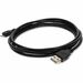 AddOn 3ft USB 2.0 (A) Male to Micro-USB 2.0 (B) Female Black Adapter Cable - 100% compatible and guaranteed to work