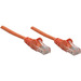 Intellinet Network Solutions Cat5e UTP Network Patch Cable, 10 ft (3.0 m), Orange - RJ45 Male / RJ45 Male