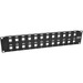 Tripp Lite 24-Port Keystone Blank Patch Panel RJ45 USB HDMI Cat5/6 2URM - 24 Port(s) - 2U High - Black - 19" Wide - Rack-mountable