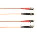 Black Box Fiber Optic Duplex Patch Network Cable - 6.50 ft Fiber Optic Network Cable for Network Device - First End: 2 x ST Network - Male - Second End: 2 x ST Network - Male - 10 Gbit/s - Patch Cable - OFNP - Orange - TAA Compliant