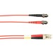 Black Box Fiber Optic Duplex Patch Network Cable - 65.60 ft Fiber Optic Network Cable for Network Device - First End: 2 x ST Network - Male - Second End: 2 x LC Network - Male - 1 Gbit/s - Patch Cable - OFNP - Red - TAA Compliant