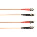 Black Box Fiber Optic Duplex Patch Network Cable - 3.20 ft Fiber Optic Network Cable for Network Device - First End: 2 x ST Network - Male - Second End: 2 x ST Network - Male - 1 Gbit/s - Patch Cable - OFNP, OFNR - 62.5/125 µm - Orange - TAA Complia