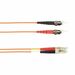 Black Box Fiber Optic Duplex Patch Network Cable - 3.20 ft Fiber Optic Network Cable for Network Device - First End: 2 x ST Network - Male - Second End: 2 x LC Network - Male - 1 Gbit/s - Patch Cable - OFNR - 50/125 µm - Orange - TAA Compliant