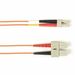 Black Box Fiber Optic Duplex Patch Network Cable - 6.50 ft Fiber Optic Network Cable for Network Device - First End: 2 x SC Network - Male - Second End: 2 x LC Network - Male - 1 Gbit/s - Patch Cable - OFNR - 50/125 µm - Orange - TAA Compliant