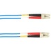Black Box Fiber Optic Duplex Patch Network Cable - 49.20 ft Fiber Optic Network Cable for Network Device - First End: 2 x LC Network - Male - Second End: 2 x LC Network - Male - 1 Gbit/s - Patch Cable - OFNR - Blue - TAA Compliant