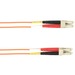 Black Box Fiber Optic Duplex Patch Network Cable - 82 ft Fiber Optic Network Cable for Network Device - First End: 2 x LC Network - Male - Second End: 2 x LC Network - Male - 1 Gbit/s - Patch Cable - OFNR - 50/125 µm - Orange - TAA Compliant