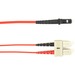 Black Box Fiber Optic Duplex Patch Network Cable - 6.50 ft Fiber Optic Network Cable for Network Device - First End: 2 x SC Network - Male - Second End: 1 x MT-RJ Network - Male - 1 Gbit/s - Patch Cable - OFNR - Red - TAA Compliant