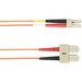 Black Box 3-m, SC-LC, 62.5-Micron, Multimode, PVC, Orange Fiber Optic Cable - 9.84 ft Fiber Optic Network Cable for Network Device - First End: 1 x SC Network - Male - Second End: 1 x LC Network - Male - 1 Gbit/s - Orange