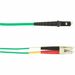 Black Box Fiber Optic Duplex Patch Network Cable - 16.40 ft Fiber Optic Network Cable for Network Device - First End: 2 x LC Network - Male - Second End: 2 x MT-RJ Network - Male - 1 Gbit/s - Patch Cable - OFNR - 62.5/125 µm - Green - TAA Compliant