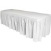 Genuine Joe Nonwoven Table Skirts - 14 ft Length x 29" Width - Adhesive Backing - Polyester - White - 6 / Carton