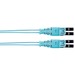 Panduit Fiber Optic Patch Network Cable - 26.25 ft Fiber Optic Network Cable for Network Device - First End: 2 x LC Network - Male - Second End: 2 x LC Network - Male - Patch Cable - Aqua - 1