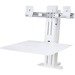 Ergotron WorkFit-SR Desk Mount for Monitor, Keyboard - White - 2 Display(s) Supported - 24" Screen Support - 25 lb Load Capacity