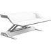 Fellowes Lotus™ Sit-Stand Workstation - White - 35 lb Load Capacity - 1 x Shelf(ves) - 5.5" Height x 32.8" Width x 24.3" Depth - Desktop - Steel, Plastic, Phenolic Resin - White