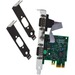 Brainboxes 2 Port PCI Express RS232 Serial Adaptor Dual Profile - Low-profile Plug-in Card - PCI Express - PC - 2 x Number of Serial Ports External