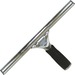 Unger 12" Pro Stainless Steel Complete Squeegee - 12" Blade - Non-slip Grip, Ergonomic - Black, Silver