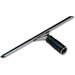 Unger 18" Pro Stainless Steel Complete Squeegee - 18" Blade - Non-slip Grip, Ergonomic - Black, Silver