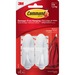 Command%26trade%3B+Medium+Designer+Hooks+-+3+lb+%281.36+kg%29+Capacity+-+Plastic+-+White%2C+2+Hooks%2C+4+Strips%2FPack