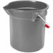 Rubbermaid Commercial Brute 10-quart Utility Bucket - 10 quart - Heavy Duty, Rust Resistant, Bend Resistant - 10.2" - Plastic, Steel, High-density Polyethylene (HDPE) - Gray, Nickel, Chrome - 12 / Carton
