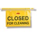 Rubbermaid Commercial Closed For Cleaning Safety Sign - 6 / Carton - Closed for Cleaning Print/Message - 50" Width x 13" Height - Rectangular Shape - Durable, Grommet - Yellow