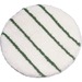 Rubbermaid Commercial Green Strips 17" Carpet Bonnet - 17" Diameter - 5/Carton x 17" Diameter - White