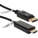 QVS 3ft DisplayPort to HDMI Digital A/V Cable - 3 ft DisplayPort/HDMI A/V Cable for Projector, Monitor, Audio/Video Device, HDTV - First End: 1 x DisplayPort 1.1 Digital Audio/Video - Male - Second End: 1 x HDMI Digital Audio/Video - Male - Supports up to