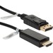 QVS 15ft DisplayPort to HDMI Digital A/V Cable - 15 ft DisplayPort/HDMI A/V Cable for Projector, Monitor, Audio/Video Device, HDTV - First End: 1 x DisplayPort 1.1 Digital Audio/Video - Male - Second End: 1 x HDMI Digital Audio/Video - Male - Supports up 