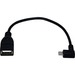 QVS USB Data Transfer OTG Cable - 8" USB Data Transfer Cable for Smartphone, Flash Drive, Keyboard/Mouse, Tablet, Gaming Controller - First End: 1 x 5-pin Micro USB Type B - Second End: 1 x USB Type A - Female - Black