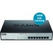 D-Link 8-Ports Gigabit Unmanaged Switch with 8 PoE Ports - 802.3at Support, Rack Mount - 8 Ports - Gigabit Ethernet - 1000Base-T - 2 Layer Supported - Power Supply - Twisted Pair - Shelf Mountable, Rack-mountable, Desktop
