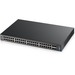ZYXEL XGS2210-52 48-port GbE L2 Switch with 10GbE Uplink - 48 Ports - Manageable - Gigabit Ethernet, 10 Gigabit Ethernet - 10/100/1000Base-TX, 10GBase-X - 4 Layer Supported - Modular - Twisted Pair, Optical Fiber