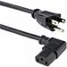 StarTech.com 3ft (1m )Computer Power Cord, NEMA 5-15P to Right Angle C13, 10A 125V, 18AWG, Replacement AC Power Cord, Monitor Power Cable - 3ft (0.9m) 18AWG flexible computer power cord w/ NEMA 5-15P and Right-Angle IEC 60320 C13 connectors; Rated for 125