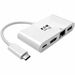 Eaton Tripp Lite Series USB-C Multiport Adapter - HDMI, USB 3.x (5Gbps) Hub Port, Gigabit Ethernet, 60W PD Charging, HDCP, White - for Notebook/Tablet PC/Desktop PC - USB Type C - 2 x USB Ports - 2 x USB 3.0 - Network (RJ-45) - HDMI - Wired