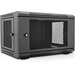 V7 6U Rack Wall Mount Enclosure - 6U Rack Height x 19" Rack Width - Floor Standing - Black - Cold-rolled Steel (CRS) - 200 lb Maximum Weight Capacity