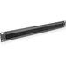 V7 Rack Mount Brush Panel 1U - Cable Manager - Black - 1U Rack Height - Cold Rolled Steel, Nylon