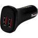 StarTech.com Dual Port USB Car Charger - Black - High Power 24W/4.8A - 2 port USB Car Charger - Charge two tablets at once - Charge two tablets simultaneously, in your car - 2 port USB Car Charger - Tablet Car Charger - Dual Port Car Charger - USB Car Cha