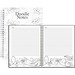 House of Doolittle Doodle Notes Spiral Notebook - 111 Pages - Spiral Bound - 7" x 9" - Black & White Cover Flower - Hard Cover - Recycled - 1 Each
