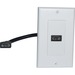 Comprehensive HDMI Wallplate 1 Port Pigtail - White - Plastic - 1 x HDMI Port(s)