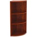 Lorell Essentials Series Cherry Laminate Corner Bookcase - 36" Height x 14.8" Width x 14.8" Depth - Floor - Laminate, Polyvinyl Chloride (PVC) - 1 Each