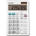 Sharp EL-330WB 10 Digit Professional Desktop Calculator - Extra Large Display, Durable, Plastic Key, Dual Power, 4-Key Memory, Angled Display, Sign Change, Independent Memory - 10 Digits - LCD - White - Desktop - 1 Each