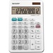 Sharp EL-334WB 12 Digit Professional Large Desktop Calculator with Kick Stand Display - Large Display, Durable, Plastic Key, Dual Power, 4-Key Memory, Angled Display, Kickstand, Sign Change, Double Zero, Independent Memory - 12 Digits - LCD - White - Desk