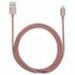 iStore Lightning Charge 4ft (1.2m) Braided Cable (Rose Gold) - 3.94 ft Lightning/USB Data Transfer Cable for iPhone, iPad, MacBook, Computer, Power Adapter - First End: 1 x Lightning Male - Second End: 1 x USB Type A Male - MFI - Rose Gold