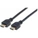 Manhattan In-wall CL3 High Speed HDMI Male to Male Cable with Ethernet, Black, 3 ft - HDMI for TV, Audio/Video Device, Gaming Console, Blu-ray Player, PC - 2.25 GB/s - 3 ft - 1 x HDMI Male Digital Audio/Video - 1 x HDMI Male Digital Audio/Video - Gold Pla