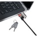 Kensington ClickSafe Keyed Laptop Lock for Dell Laptops and Tablets (custom-keyed) - Black - Carbon Steel - For Notebook, Tablet - TAA Compliant