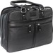 Mobile Edge Verona Carrying Case (Tote) for 16" Notebook - Black - Drop Resistant - Cotton Twill, Vegan Leather Body - Handle - 12.5" Height x 16" Width x 5.5" Depth
